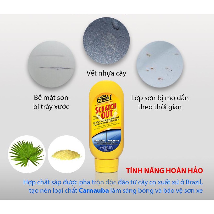 Chất loại bỏ vết trầy xước ô tô - xe máy FORMULA 1 613191