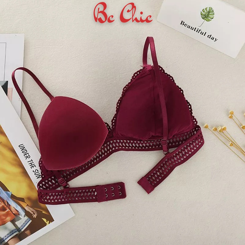 Áo Lót Nữ Ren không gọng mềm mại thiết kế hoạ tiết hoa tôn vòng 1 gợi cảm mẫu B7311 BC_CHIC LINGERIE