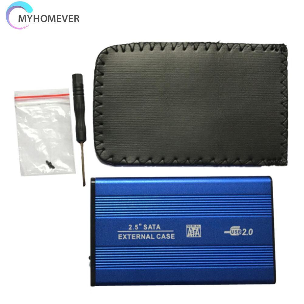 myhomever 2.5 Inch USB 2.0 SATA External Mobile Hard Disk Box Aluminum Alloy Shell