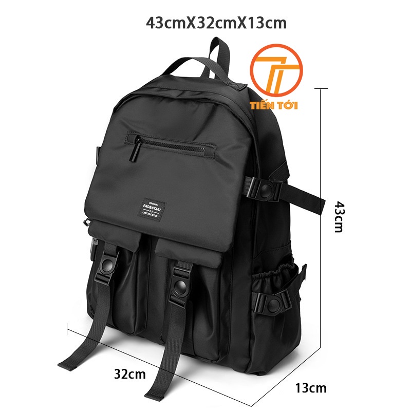 Balo nam đi học ES 2069 phong cách chất vải dù cao cấp, balo laptop 15.6 inch