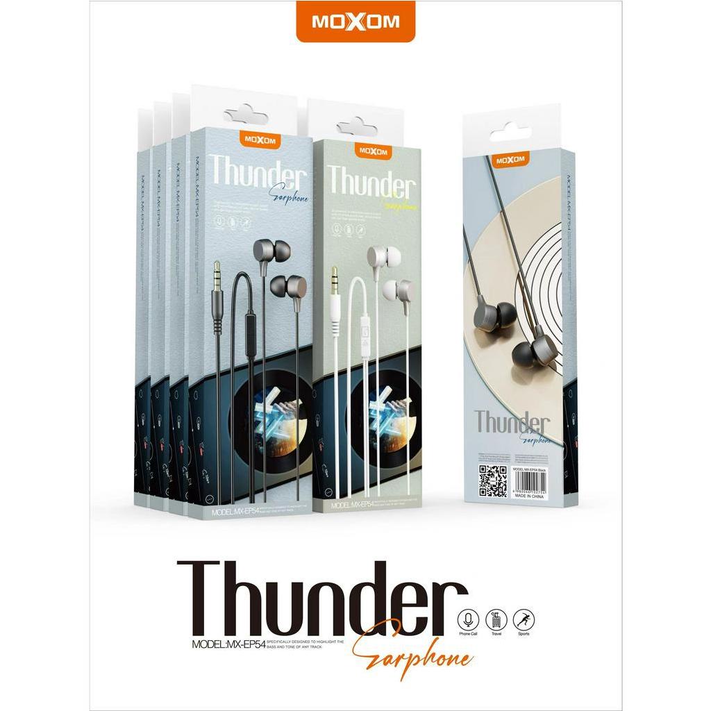 Tai Nghe Nhét Tai Có Dây MOXOM EP54 Âm Thanh Nổi, Chống Ồn, Tích Hợp Micro, Jack 3.5mm dài 1,2m