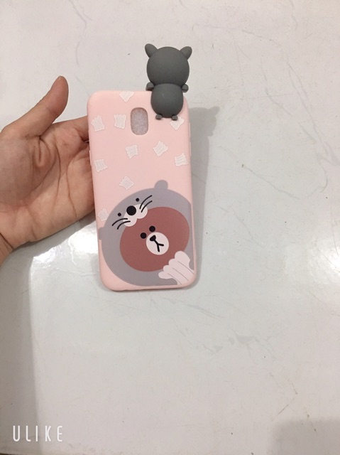 Ốp lưng cao su thú leo mầu xám j5 Pro,J5Pro