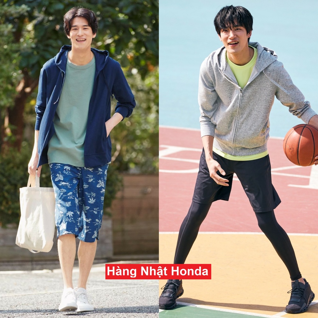 [Auth Uniqlo] Áo Chống Nắng Thun Lạnh Airism Có Mũ Nam
