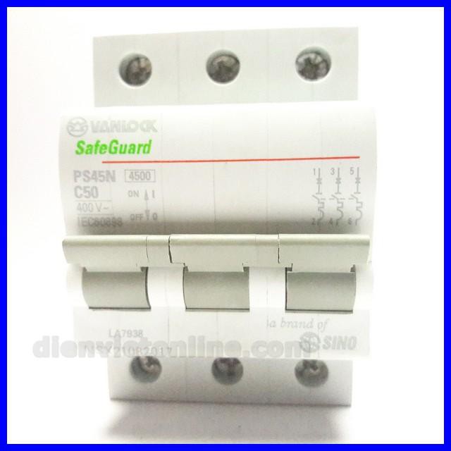 Cầu dao tự động, CB 3P-50A Sino - Điện Việt