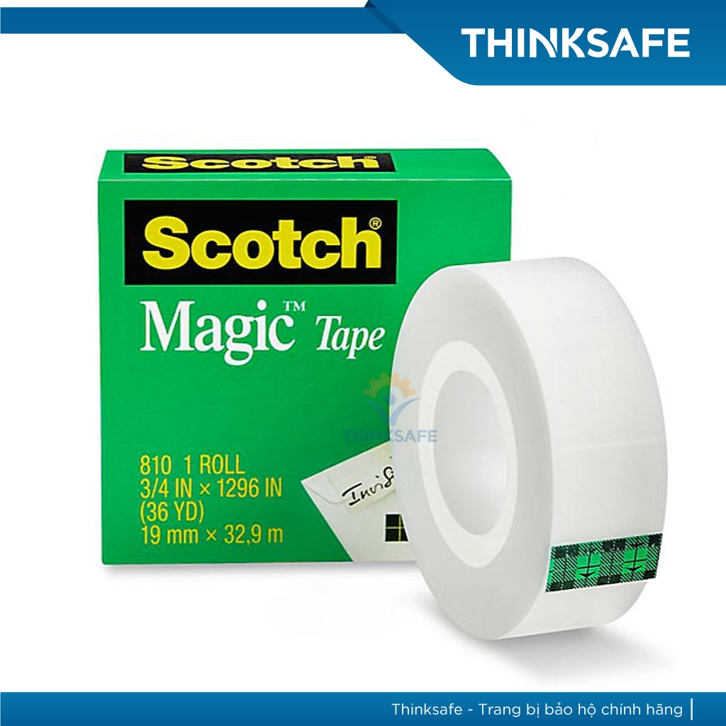Băng keo ma thuật 3M Scotch Magic tapes 810 3/4', tàng hình, không để lại dấu vết - THINKSAFE