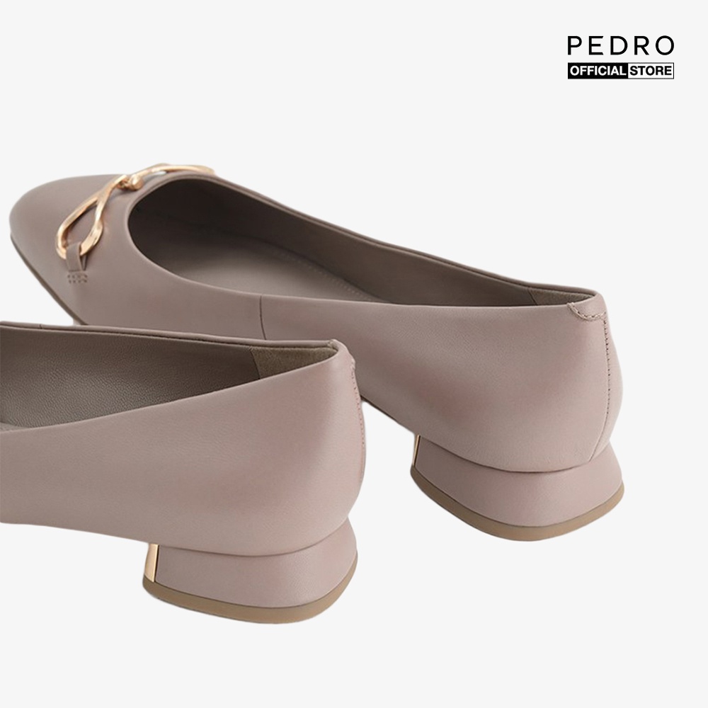 PEDRO - Giày đế bệt nữ mũi tròn Leather Ballerina PW1-66480044-14