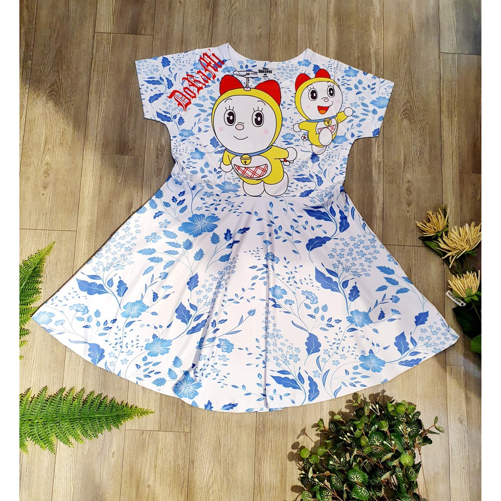 ĐẦM THUN LẠNH DORAMI CHO BÉ TỪ 17-27KG [SALE RẺ VÔ ĐỊCH]
