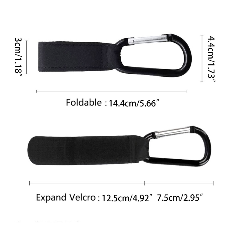 Bộ 2 Móc Treo Đồ Gắn Xe Đẩy Em Bé Tiện Lợi