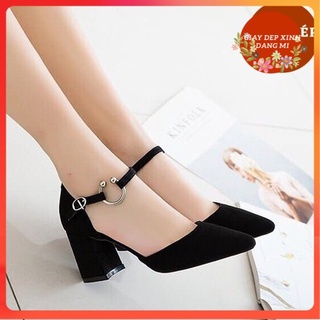 Giày cao gót bít mũi bít gót khoá chữ C 7 phân Giày dép xinh Mys CG-0311
