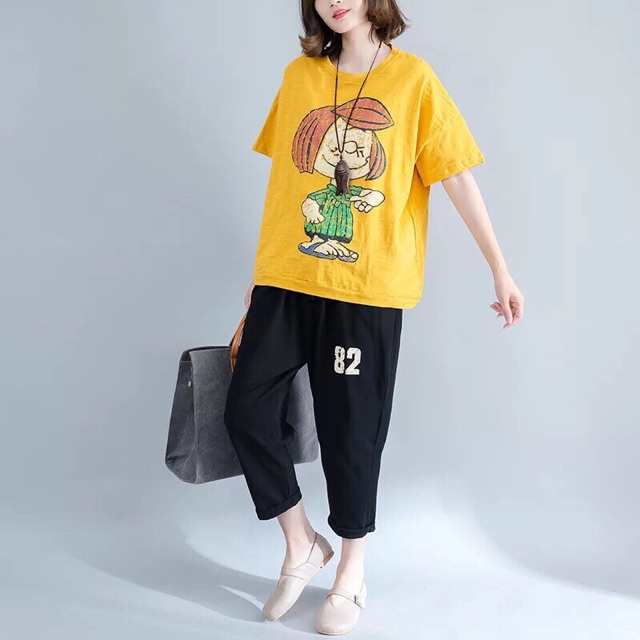 combo 2 áo thun tay lỡ freeship
