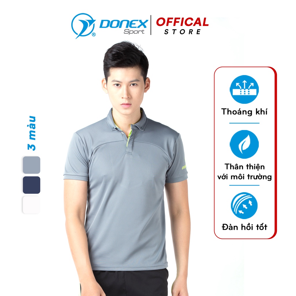 Áo Thể Thao Nam Có Cổ DONEXPRO Kiểu Dáng Đẹp, Form Chuẩn, Ôm Cơ Thể, Chất Liệu Cao Cấp, Thấm Hút Mồ Hôi Cực Tốt MC-8956