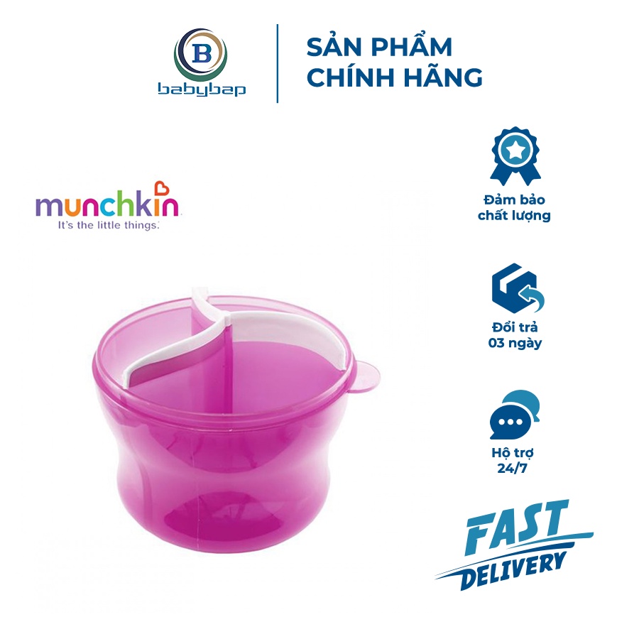 Hộp Chia Sữa Munchkin Nắp 266ml  Kín Khít Tránh Không Khí Vào Làm Hỏng Sữa
