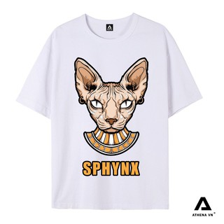 Áo thun Unisex Egyptian Cat  Tee  phông trơn nam nữ tay lỡ oversize form rộng