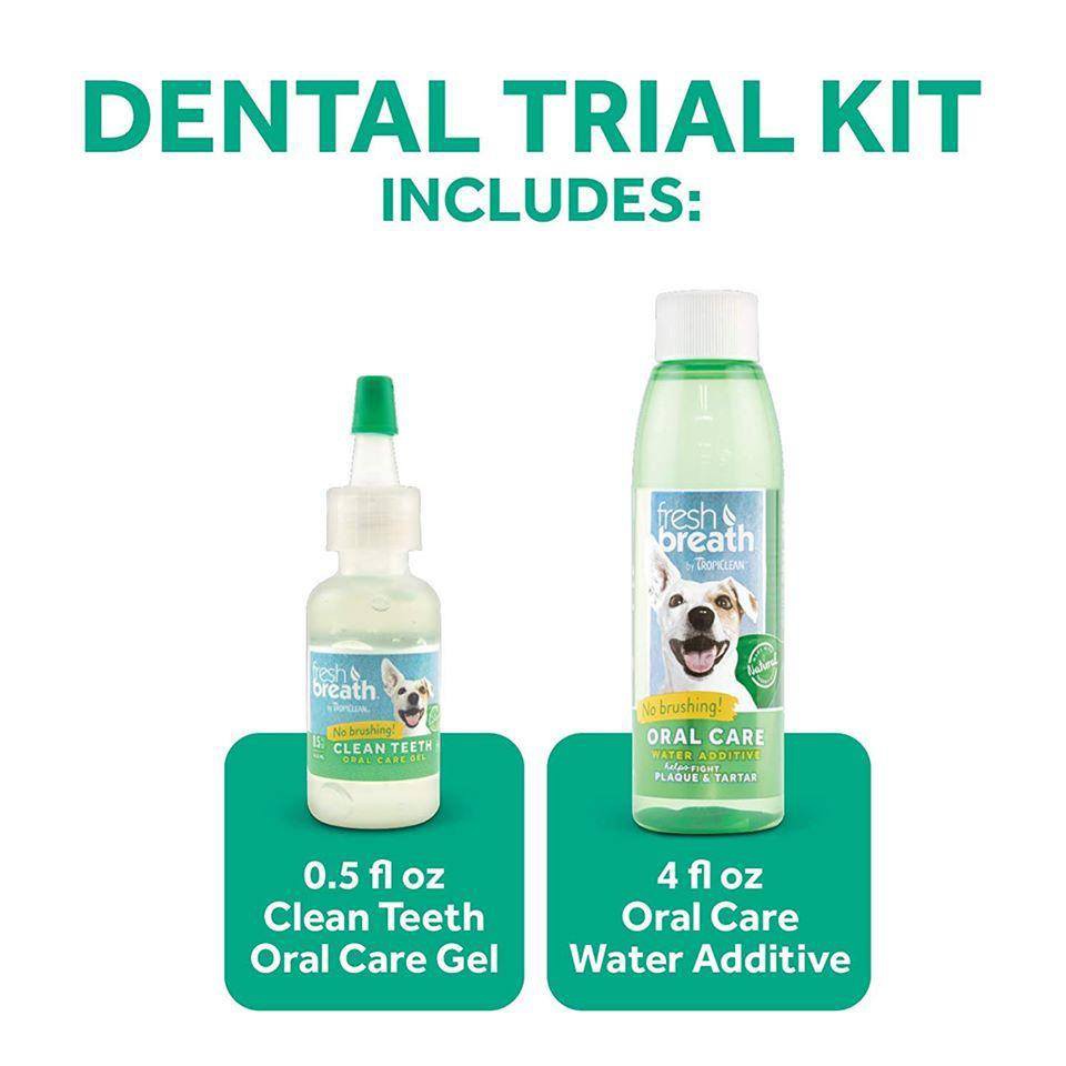 SET VỆ SINH RĂNG MIỆNG TROPICLEAN DENTAL TRIAL KIT DÙNG THỬ CHO CHÓ