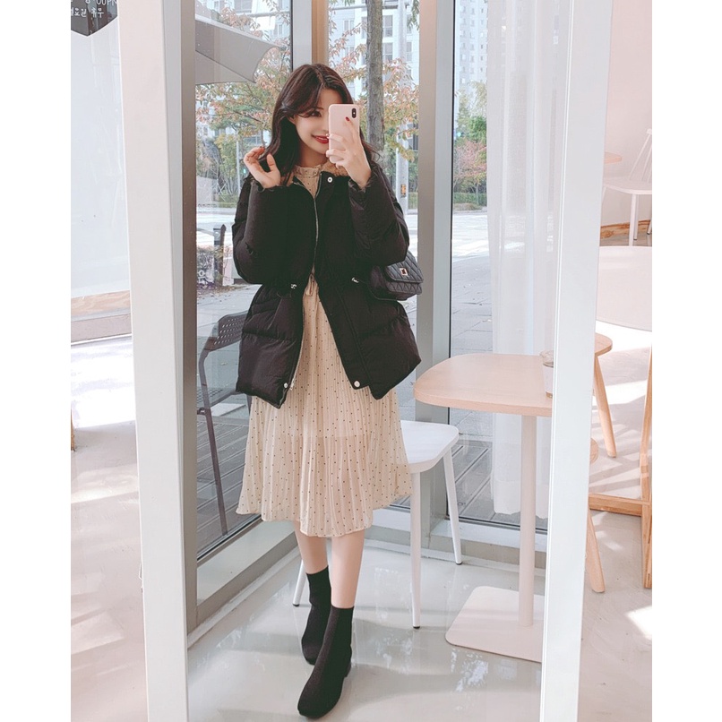 Đầm hoa nhí nữ Emilyshop dáng xòe tay dài