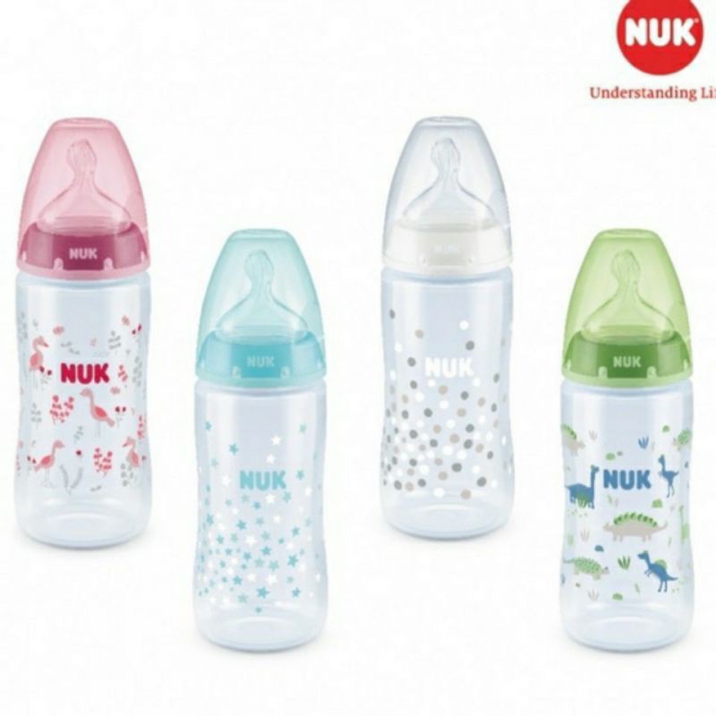 Bình sữa cổ rộng NUK Premium Choice nhựa PP 300ml núm silicone hàng chính hãng