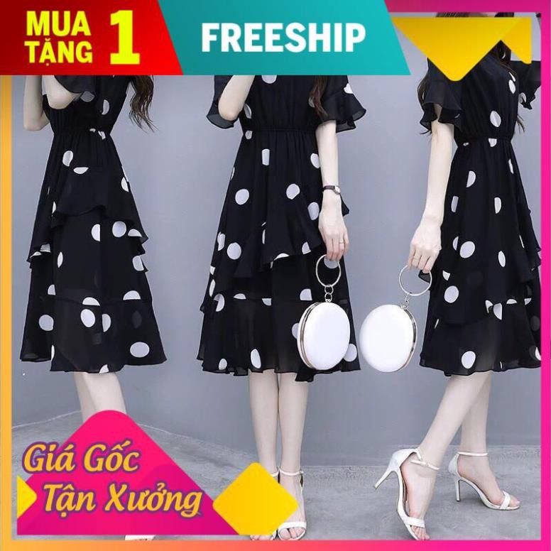 ĐẦM XÒE CHẤM BI LỤA - PHỐI TẦNG QUÝ PHÁI