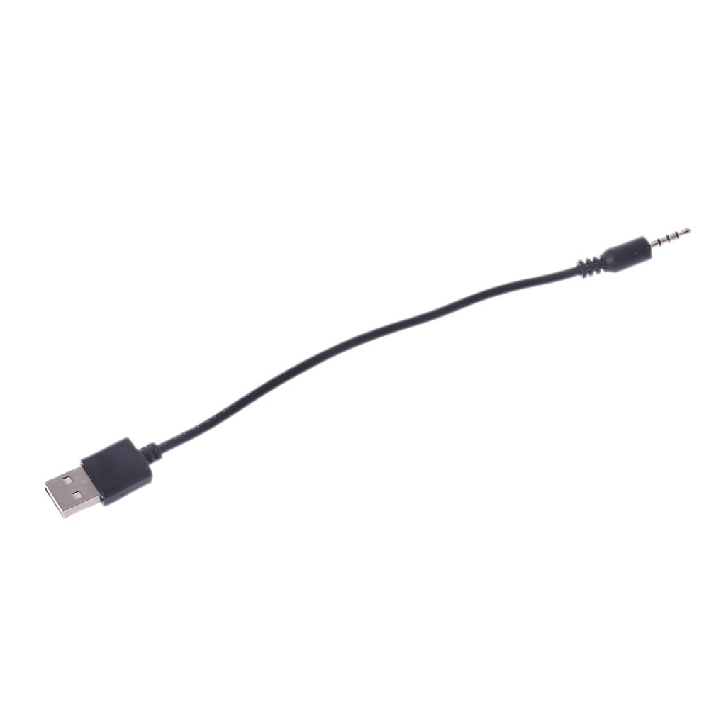 USB Nam Sang 3.5 Mm Âm Thanh Stereo Tai Nghe Jack Cắm Cáp Cho MP3 MP4 Đen Nóng
