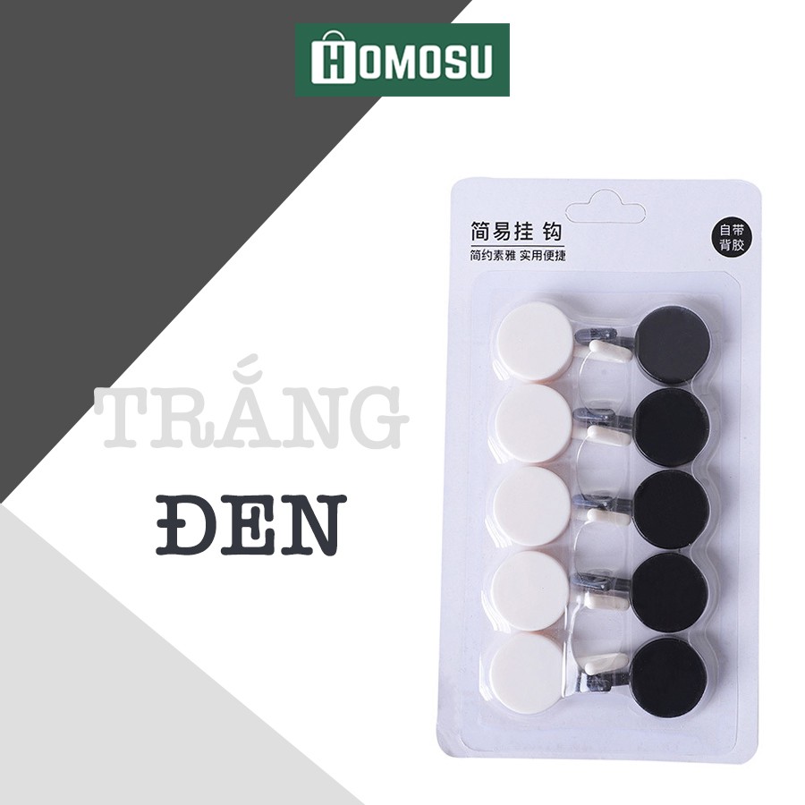 Combo Móc Dán Tường Siêu Dính Đa Năng Chịu Lực Tốt Treo Tường Chắc Chắn Nhiều Màu Z004CB