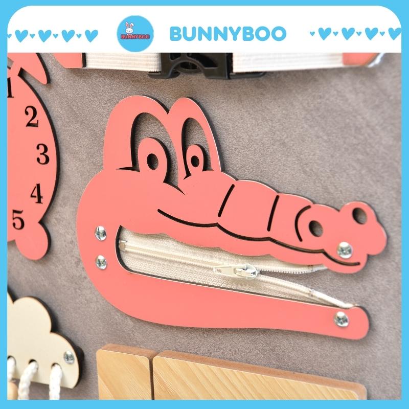 Đồ chơi trẻ em BUNNYBOO cho bé 1 - 2 tuổi  busy board bảng bận rộn đồ chơi thông minh cho bé gỗ cao cấp free gắn tên