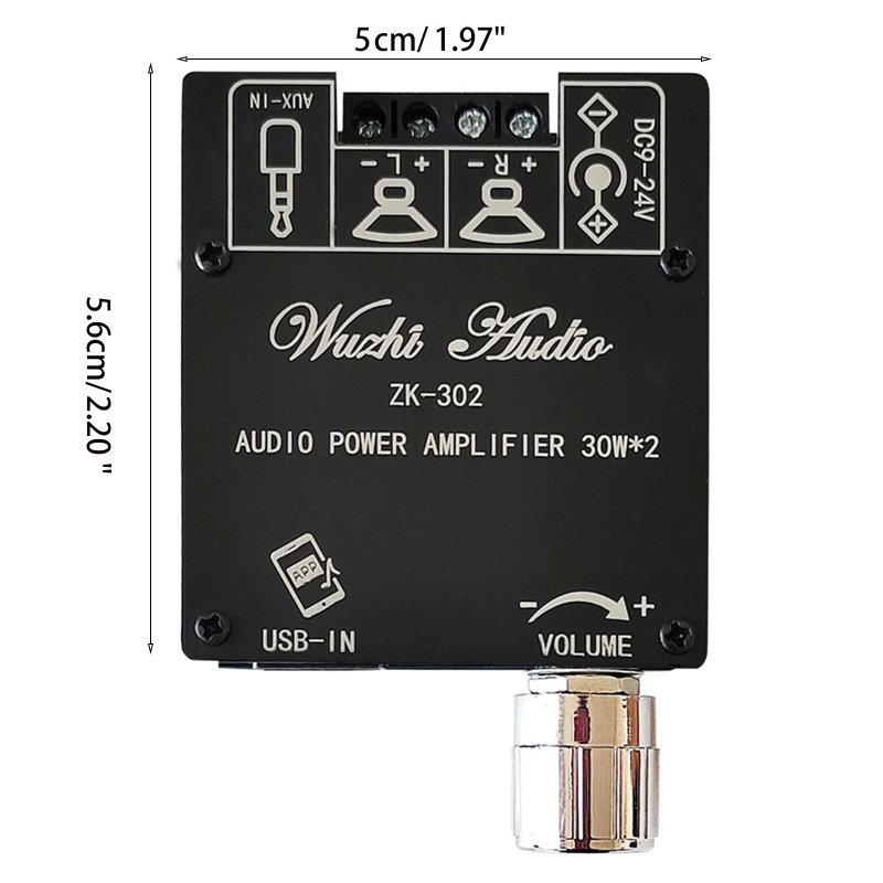 Bảng Mạch Khuếch Đại Âm Thanh zzz ZK-302 2.0CH 30W + 30W Chất Lượng Cao