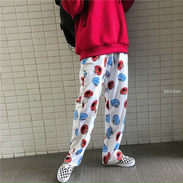 Quần dài nam, quần baggy unisex nam nữ thun lạnh mềm mại thoáng mát thể thao form rộng hoạt hình hot trend