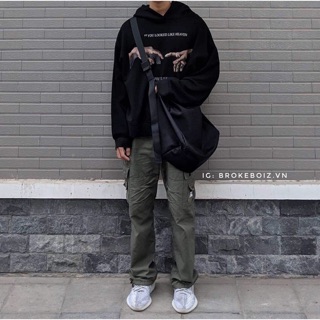 Brokeboiz phụ kiện túi đeo chéo bigbag phong cách streetwear, darkwear, retro có kháng nước