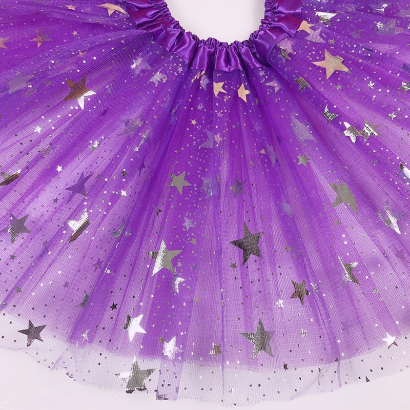 Chân Váy Xòe Tutu Phối Lưới Co Giãn Dành Cho Bé Gái Tập Múa Ballet