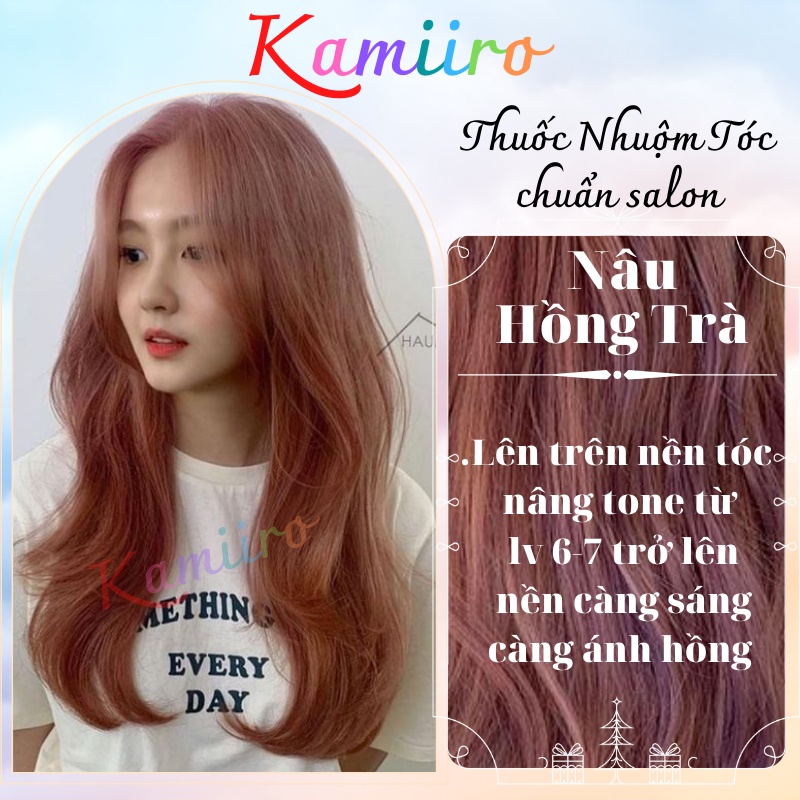 Thuốc nhuộm tóc màu NÂU HỒNG TRÀ KAMIIRO CHUẨN SALON | Shopee Việt Nam