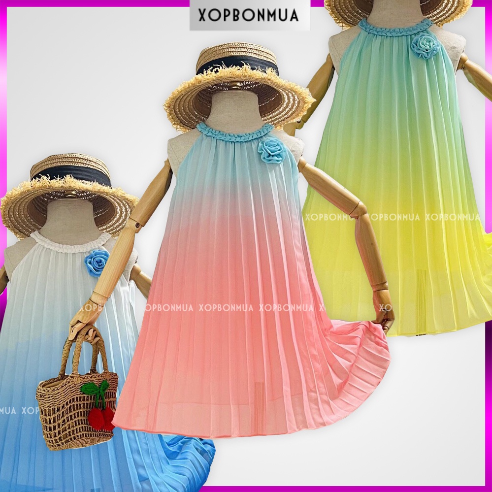 THIẾT KẾ DÁNG CHỮ A, CHẤT VOAN CHIFFON CHUYỂN MÀU RỰC RỠ CHO NGÀY HÈ - SHOP BỐN MÙA