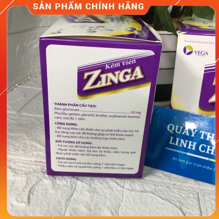 ZINGA Kẽm viên giúp tăng sức đề kháng, làm se khít lỗ chân lông kiềm dầu