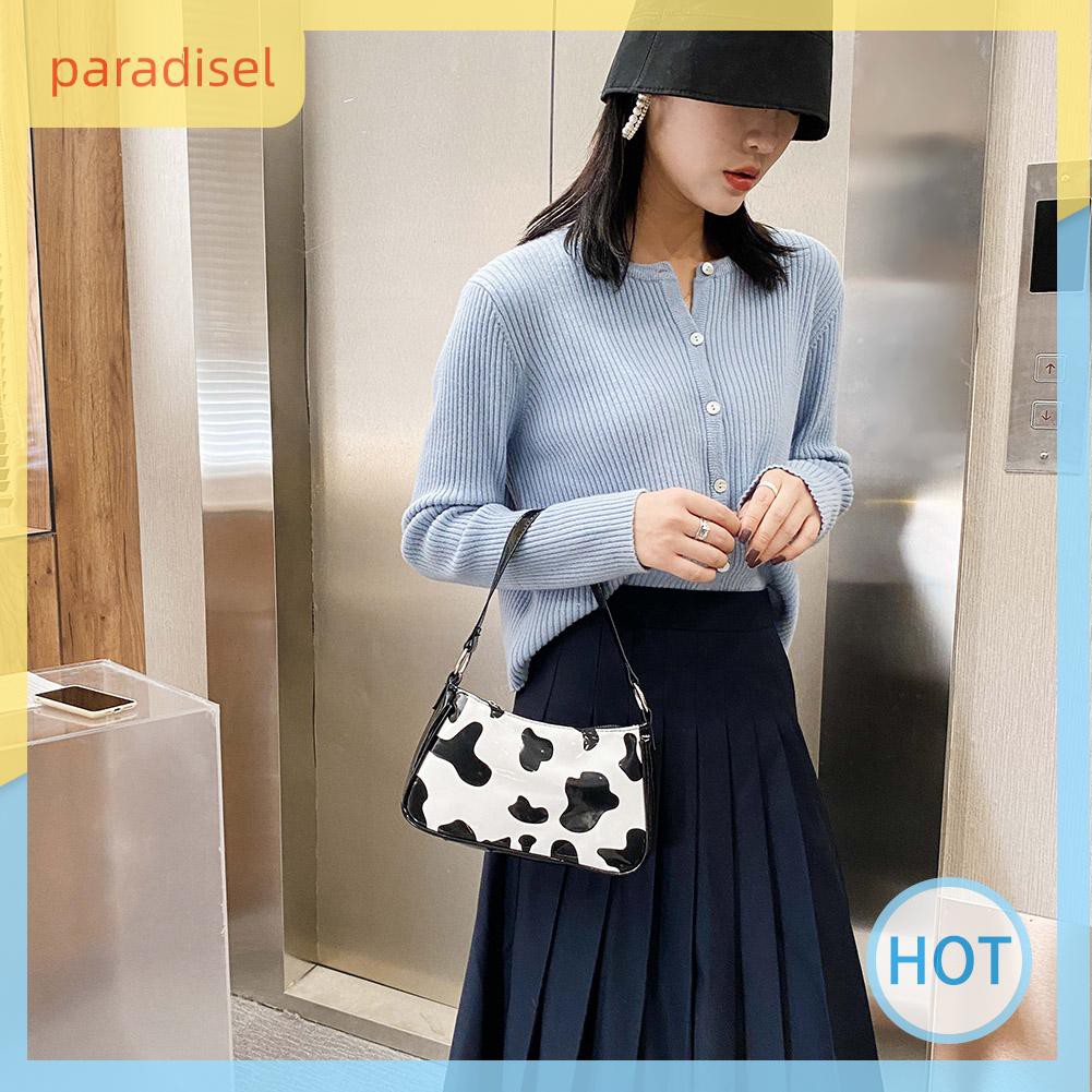 Túi đeo vai da PU hình vân da bò sữa thời trang cho nữ túi xách nữ đẹp | BigBuy360 - bigbuy360.vn