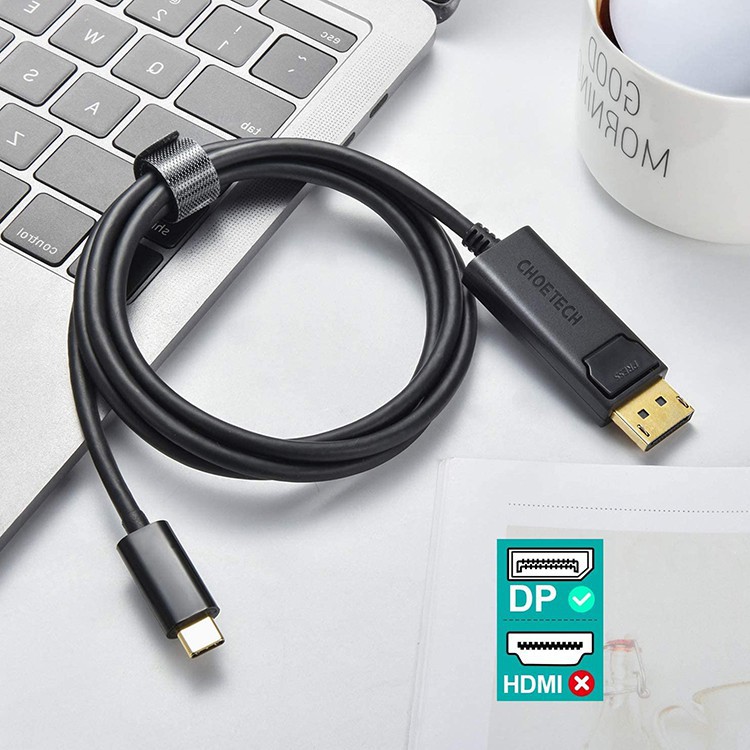 Cáp CHOETECH Chuyển Đổi USB C Sang DisplayPort 4K-60Hz USB 3.1 Thunderbolt 3 Cho MacBook Pro iPad Pro
