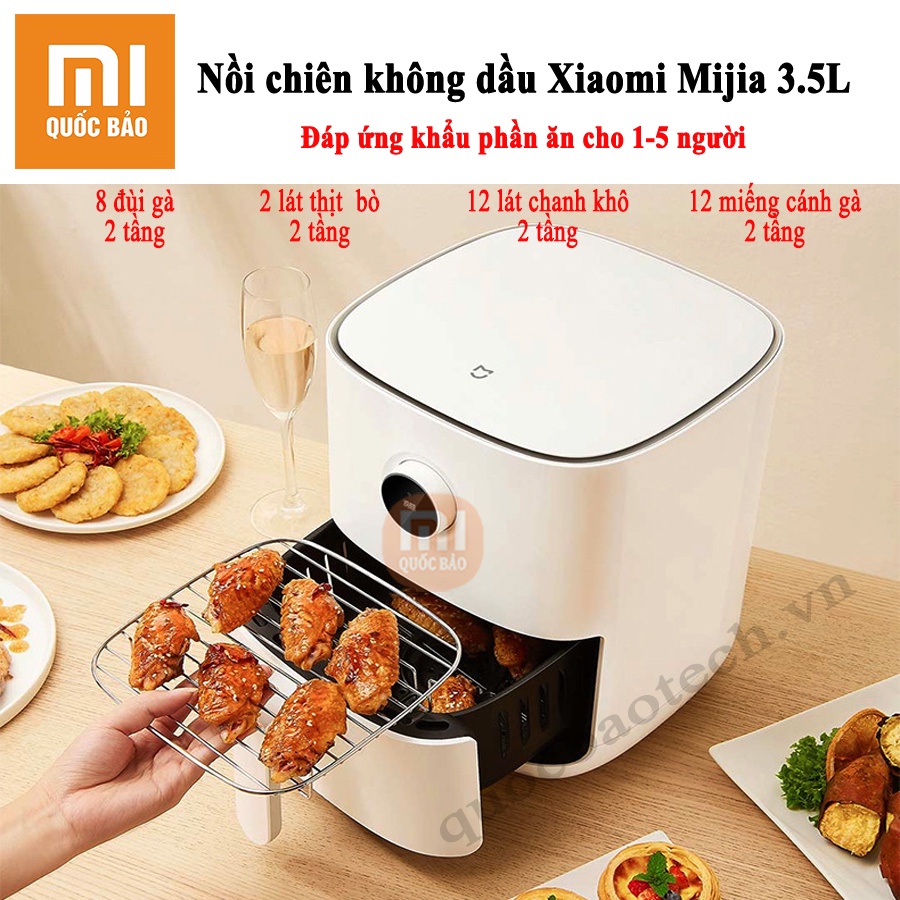 Nồi chiên không dầu Xiaomi Mijia Smart Air Fryer 3.5L- Làm sữa chua, trái cây sấy, Đa năng, tiện lợi, kết nối app