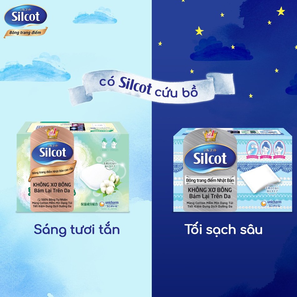 Bông Tẩy Trang Silcot Unicharm Nhật Bản