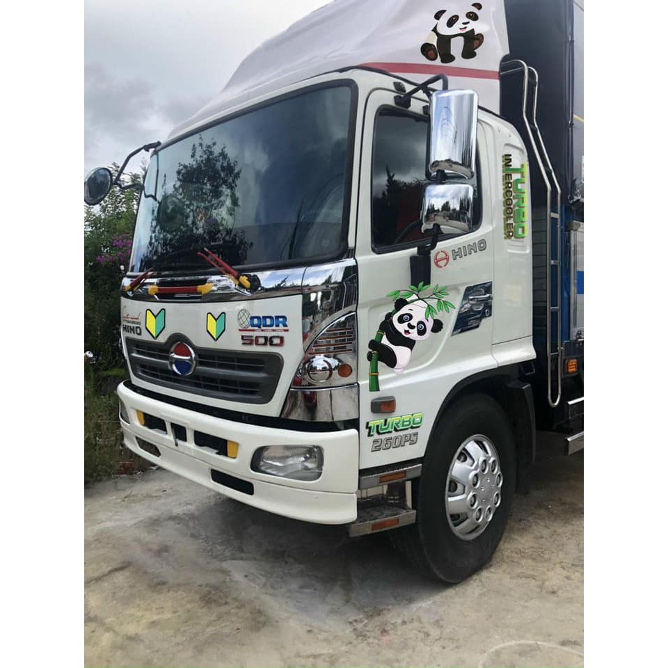 TEM DÁN COMBO HÌNH GẤU TRÚC PANDA XINH LUNG LINH CHO XE TẢI - Ô TÔ- XE HƠI