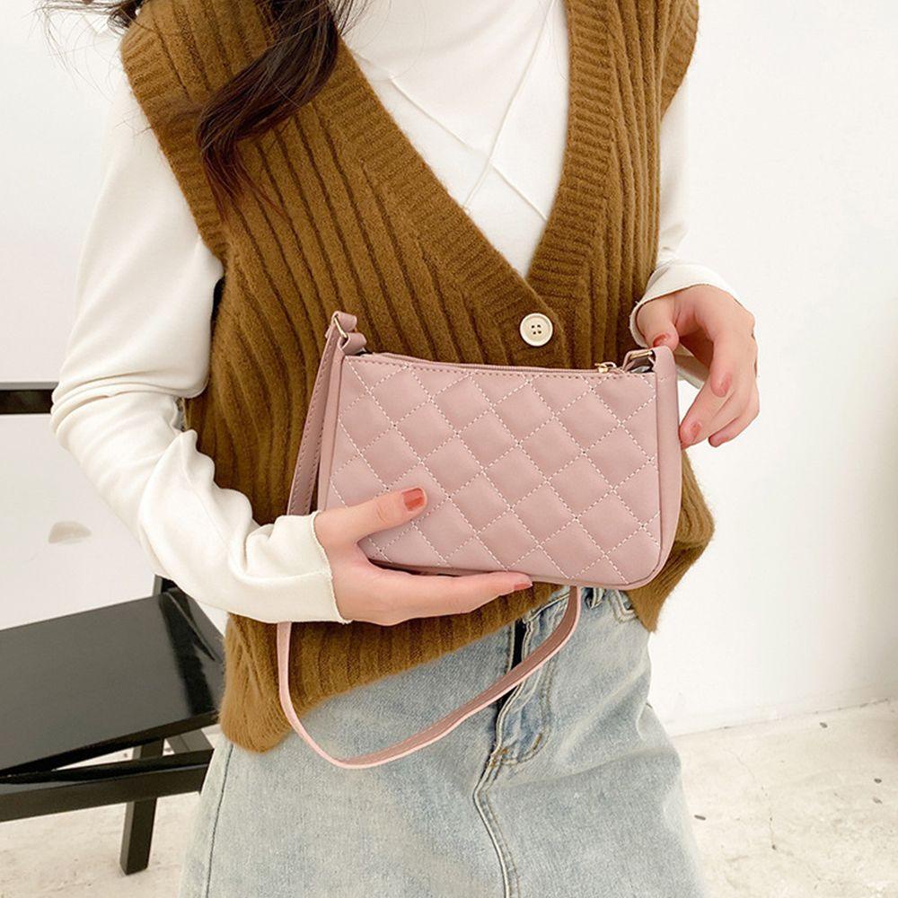 USNOW Balo Da PU Họa Tiết Hình Thoi Thời Trang Cho Nữ