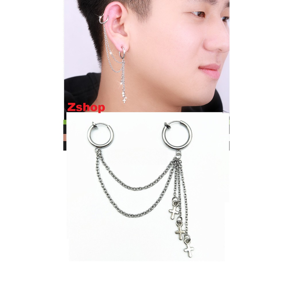 Khuyên, Kẹp titan nam nữ 2 đầu song xích tam thập xích AQ01
