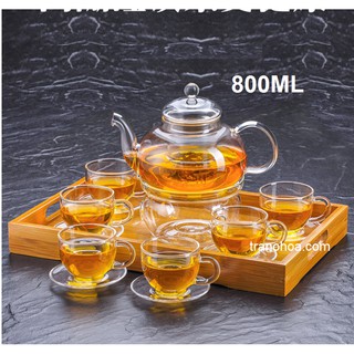Bộ ấm chén thủy tinh cao cấp AT800