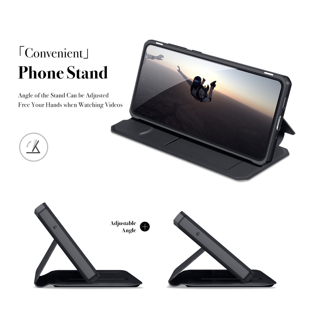 Dux Ducis Samsung Galaxy A23 5G A04s M23 5G A73 A13 A53 S22+ Vỏ điện thoại dạng nắp gập Hộp đựng ví da thật sang trọng