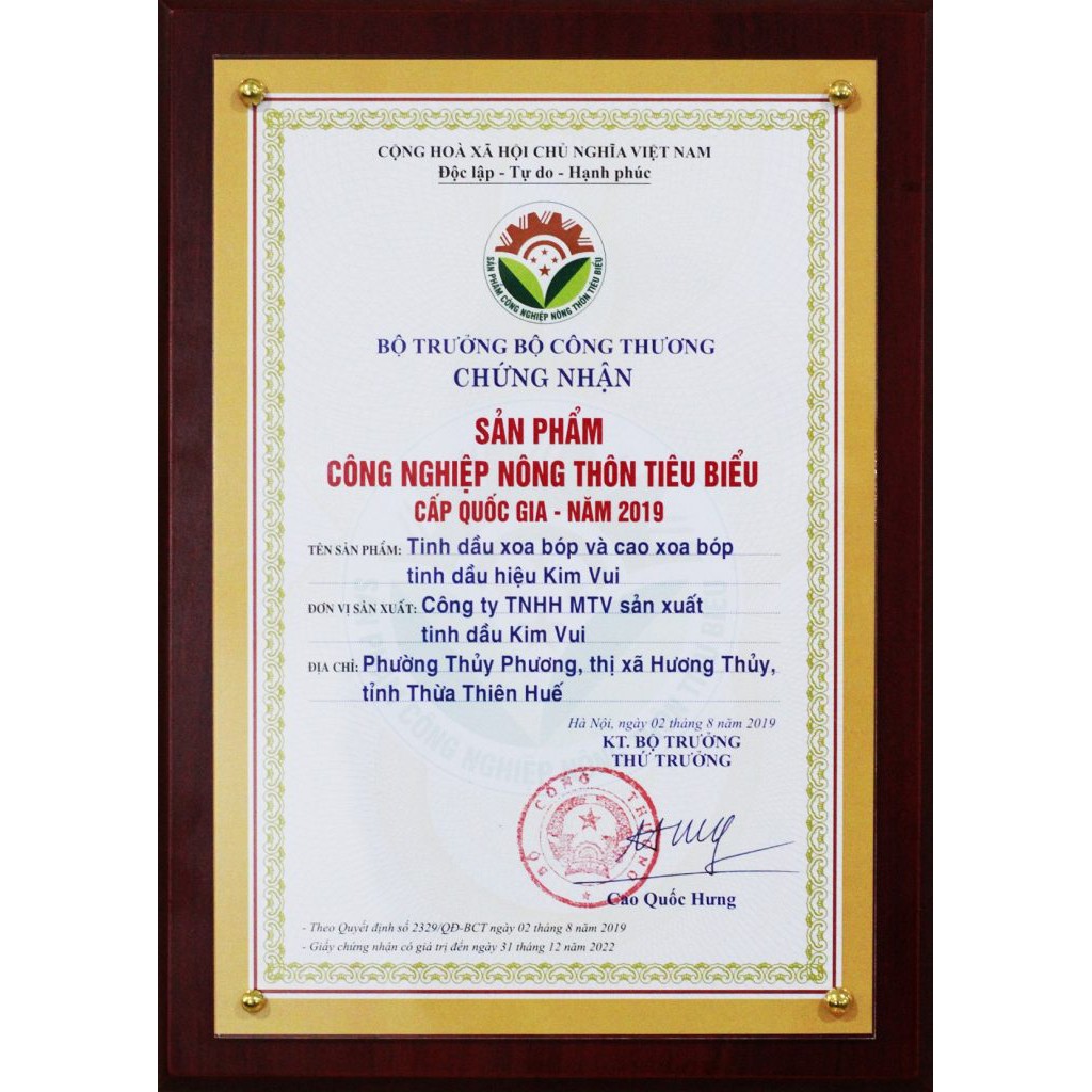 Tinh Dầu Tràm Kim Vui - Huế - Sản Phẩm Chính Hãng