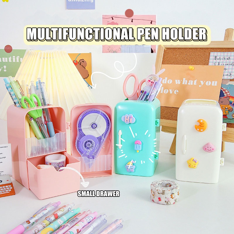 Hộp Đựng Bút Để Bàn Đa Năng Sức Chứa Lớn Họa Tiết Hoạt Hình Cho Học Sinh Ốp