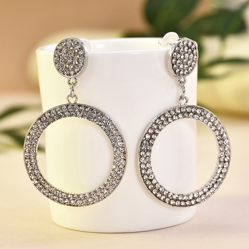 Khuyên tai hình tròn phong cách Hàn thời trang cho nữ