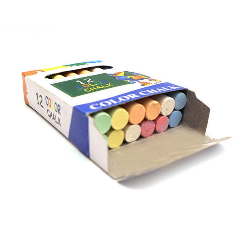 Bộ 12 Phấn Viết Bảng Không Bụi Nhiều Màu Sắc Dành Cho Giáo Viên