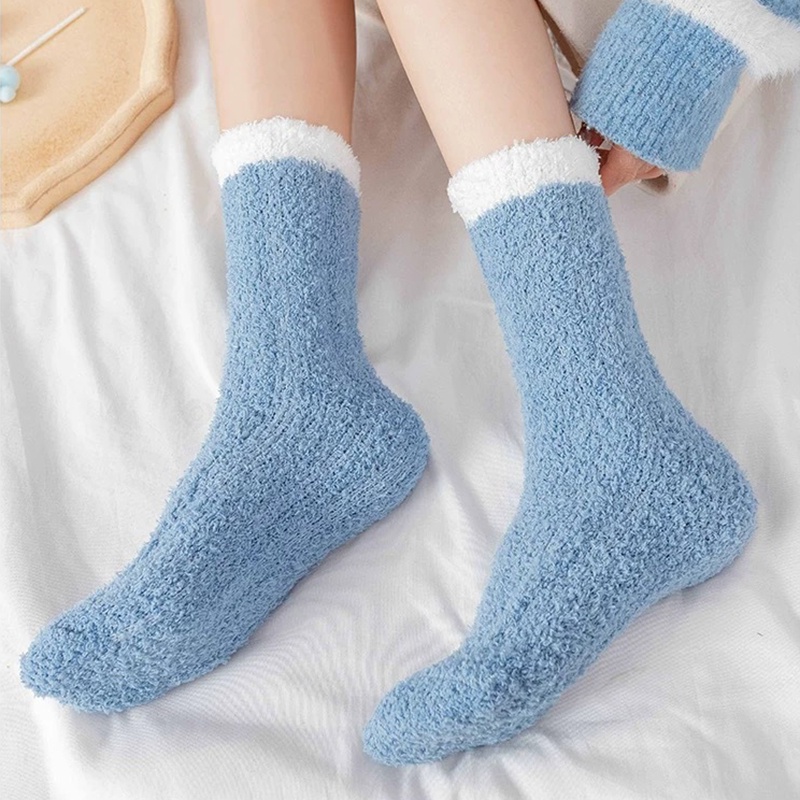 Vớ Lông Cừu San Hô Thân Thiện Với Da Thời Trang Mùa Đông Cho Nữ