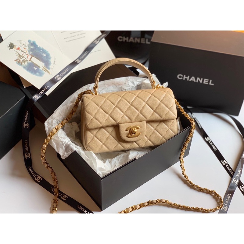 Túi xách nữ chất da thật Sz 20cm Fullbox nam châm bill đầy đủ