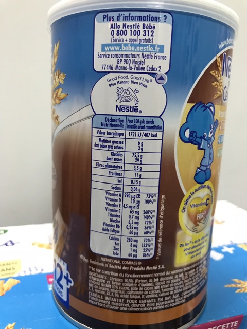 Bột pha sữa/ Bột lắc sữa Nestle Pháp cho bé lon 400g