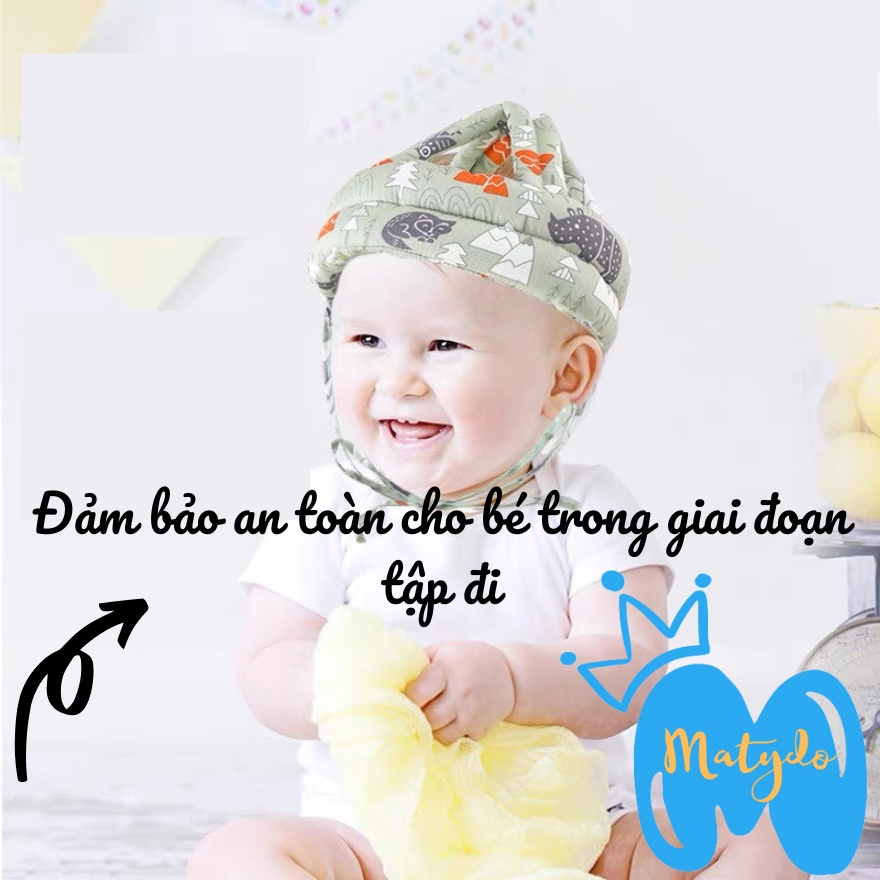 Mũ bảo hiểm cho trẻ em bảo vệ đầu cho bé tập bò tập đi đồ dùng cho bé