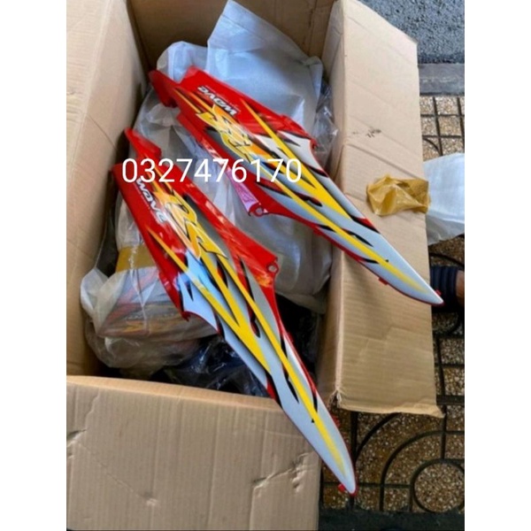 Bộ nhựa dàn áo xe WAVE RS 100 màu đỏ zin chính hãng