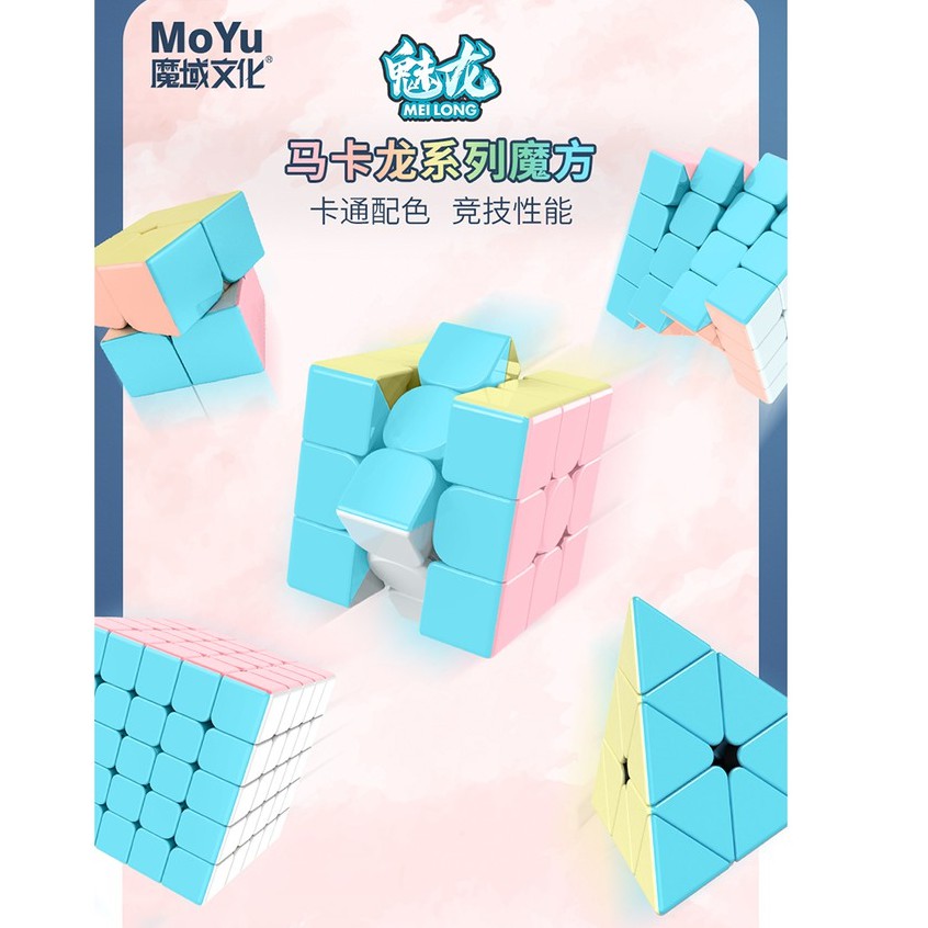 Bộ Sưu Tập Rubik Moyu Meilong 2x2 3x3 4x4 5x5 Tam Giác Màu Pastel